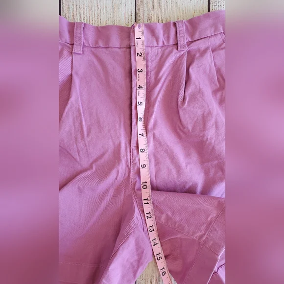 Gap high rise pleated khaki shorts pink size 6 for women - Picture 5 of 11